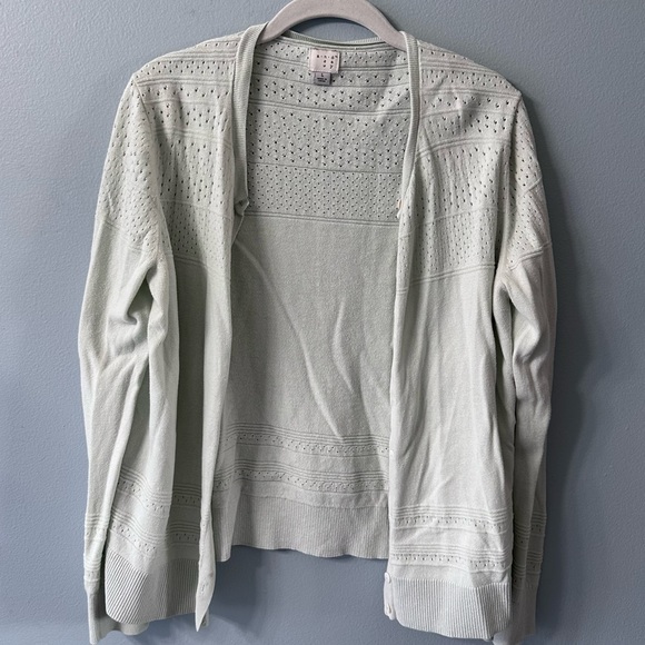 A New Day Light Green Cardigan Long Sleeve Buttons Size Large - Picture 3 of 6